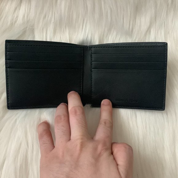 MICHAEL KORS Men's Signature Logo Slim Bill Fold Wallet in Admiral Blue - Picture 3 of 4